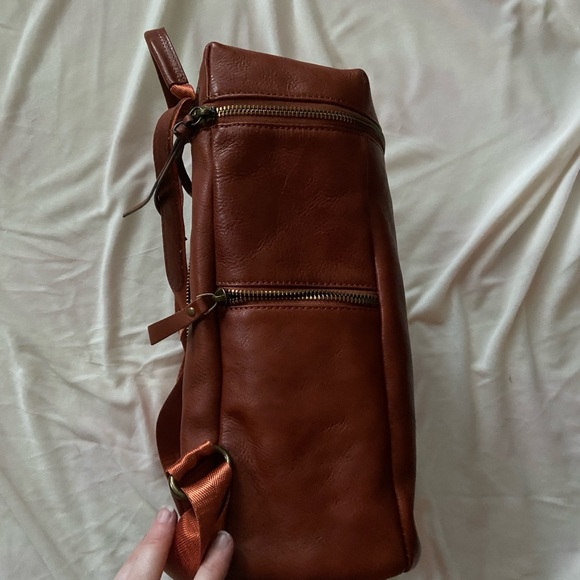 Brown Leather Backpack main image 5